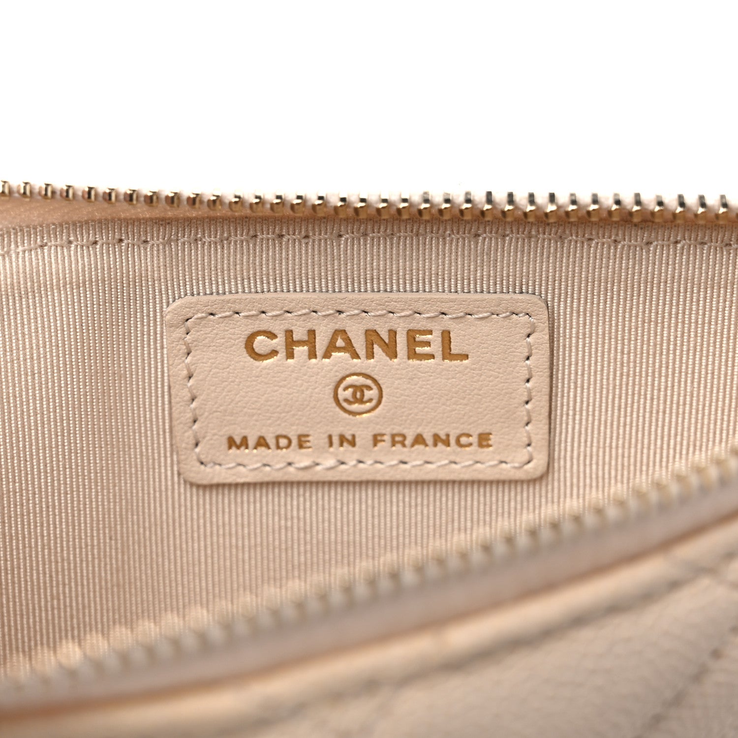 Chanel Caviar Quilted Classic iPhone Pouch Light Beige 6 of 14