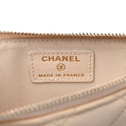 Chanel Caviar Quilted Classic iPhone Pouch Light Beige 6 of 14