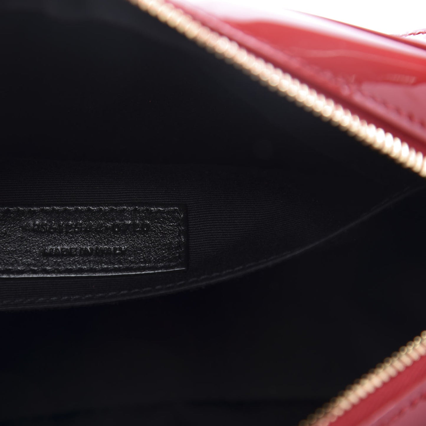 Patent Calfskin Matelasse Monogram Lou Camera Bag Red