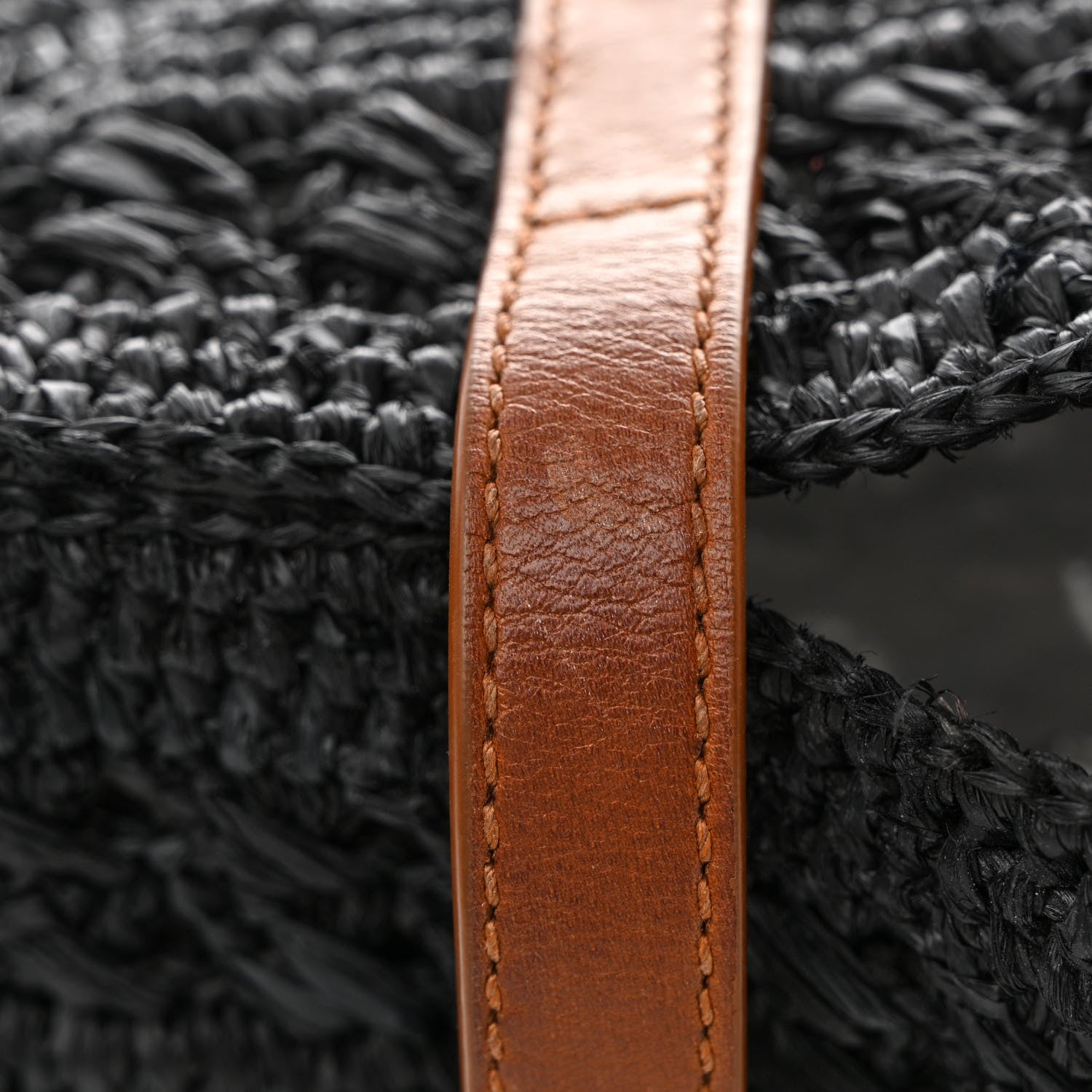 Saint Laurent Raffia Calfskin Medium Panier Tote Black 15 of 18