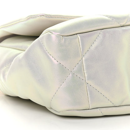 Chanel Iridescent Calfskin Quilted Medium Chanel 19 Flap White 8 of 9