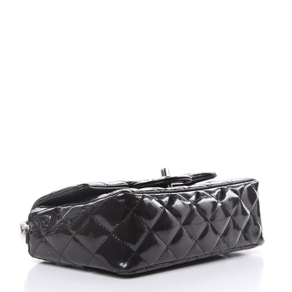 Chanel Striated Patent Quilted Mini Rectangular Flap Black 4 of 12