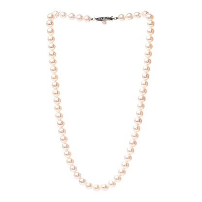 Mikimoto 14K Yellow Gold Akoya Pearl 7-7.5mm Strand Necklace 17.5" 3 of 6