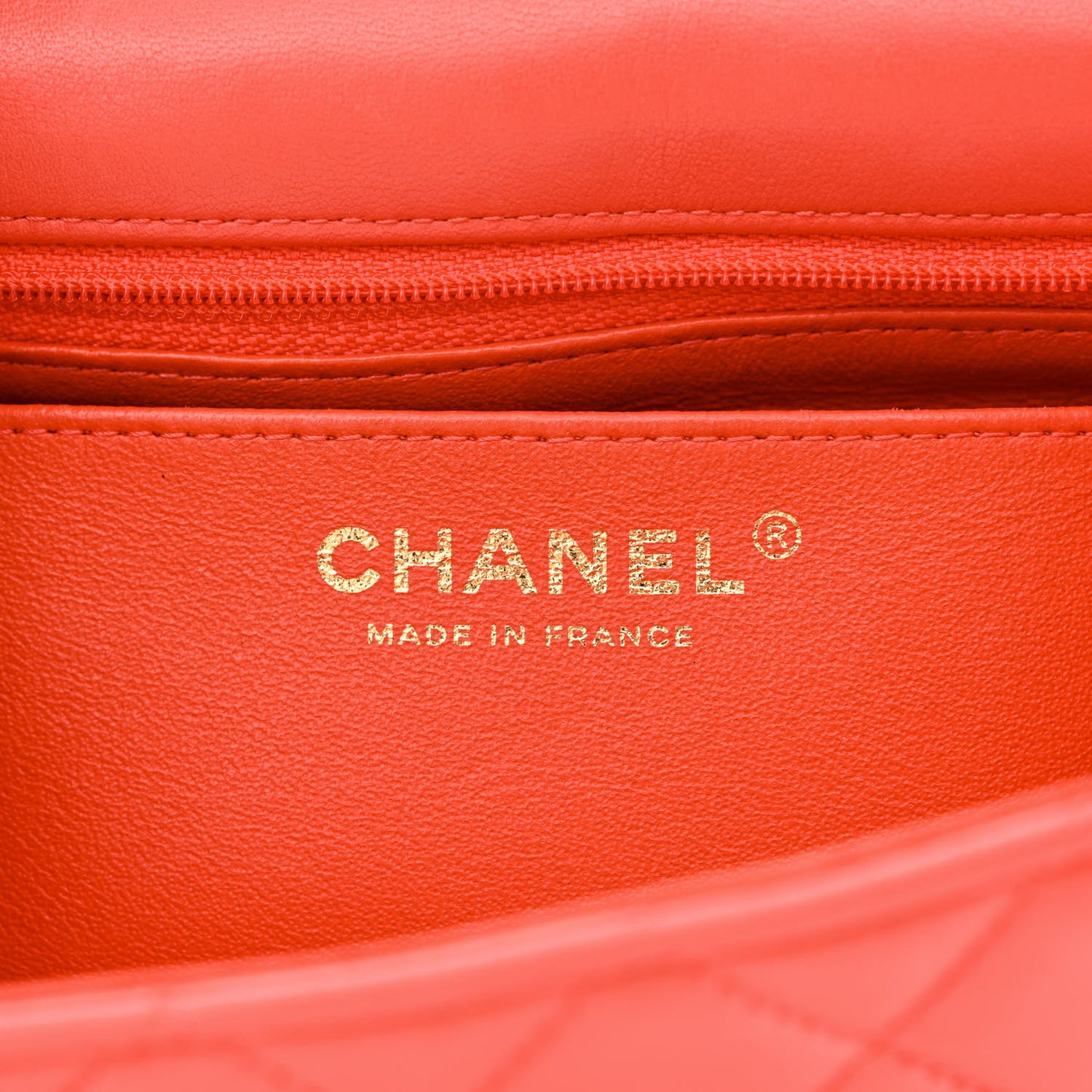 Lambskin Quilted Mini Rectangular Flap Red