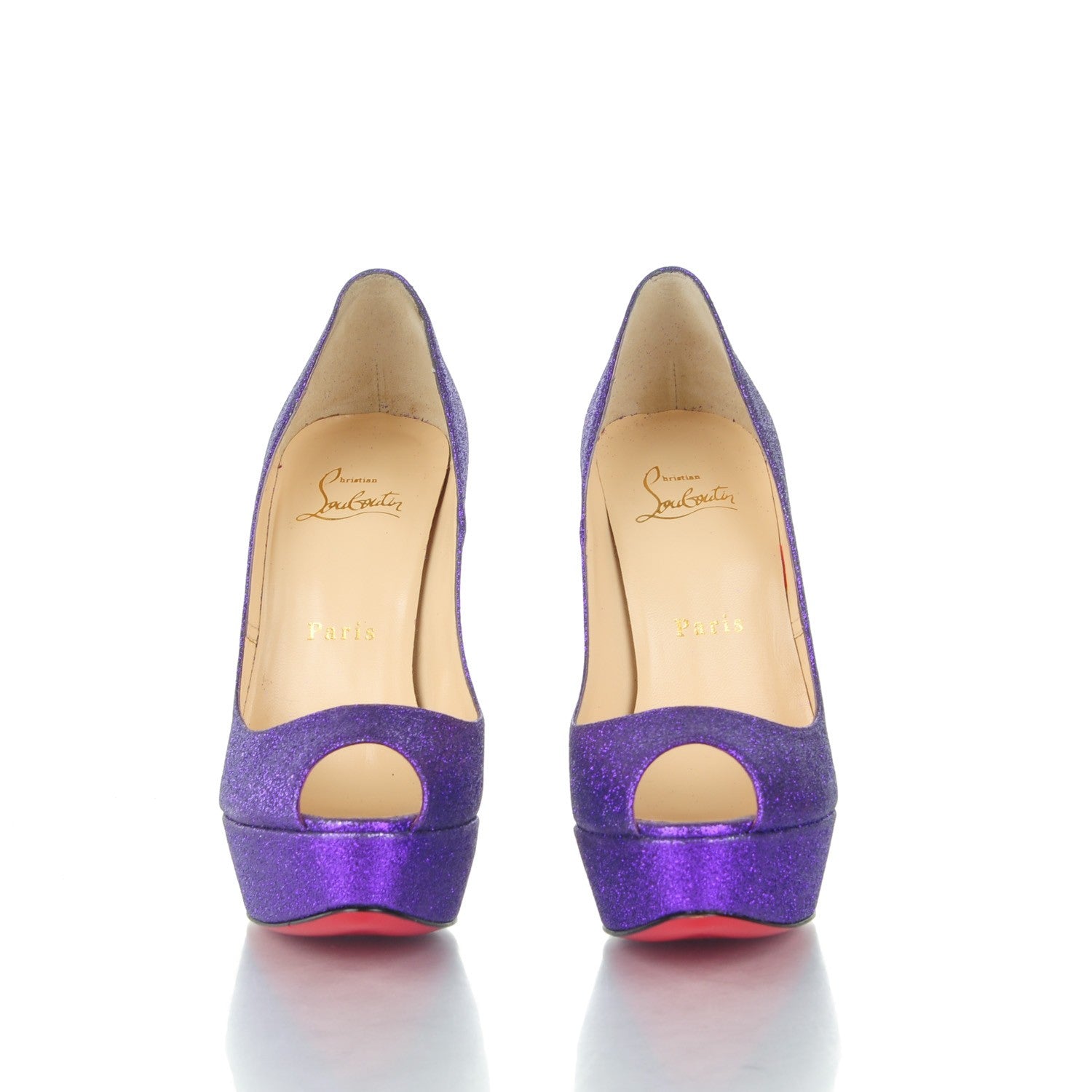 Christian Louboutin Glitter Bambou 140 Pumps 35.5 Purple 2 of 13
