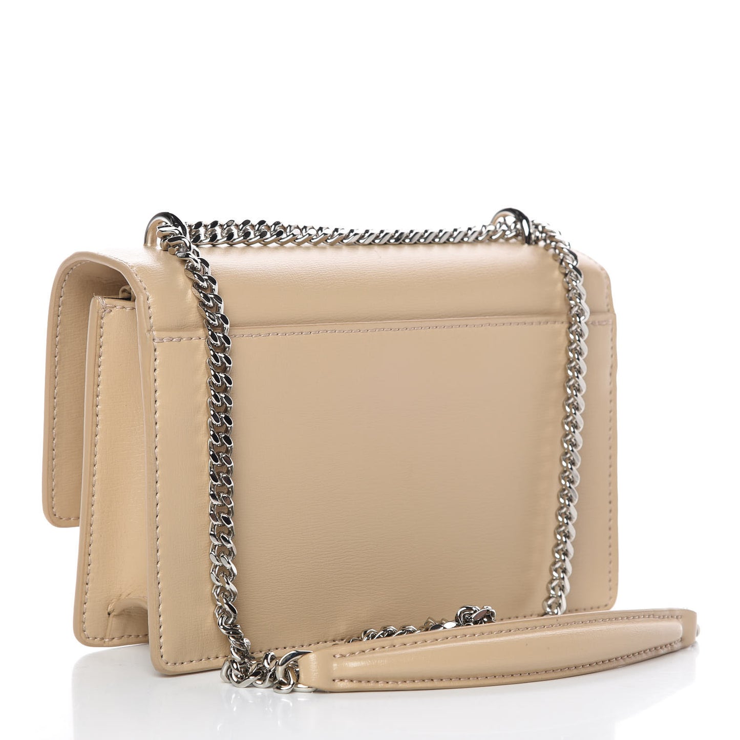 Calfskin Monogram Sunset Chain Wallet Nude Powder