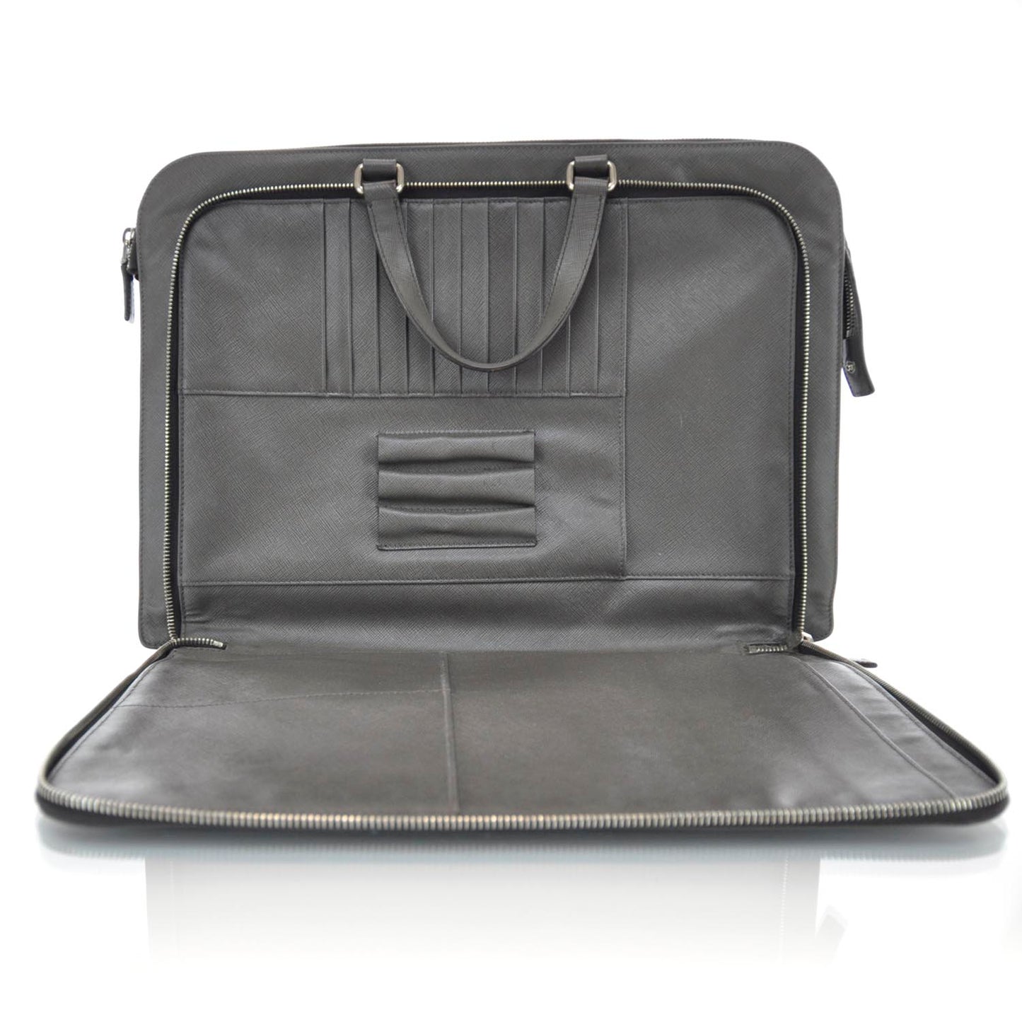 Saffiano Briefcase Grey