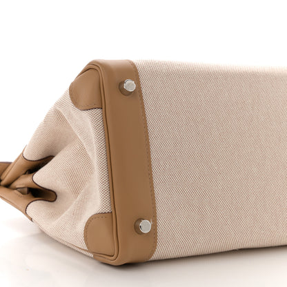 Hermes Toile H Swift Birkin 30 Ecru Bai Brun Biscuit 9 of 11