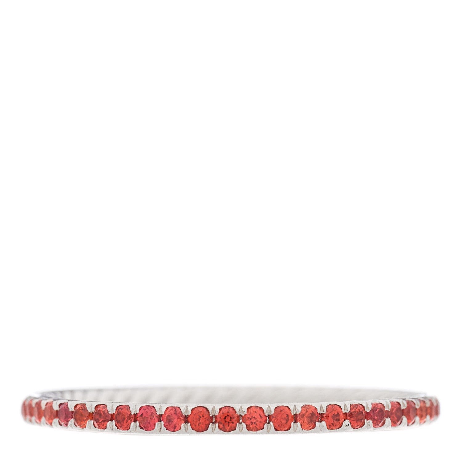 David Yurman Platinum Ruby 1.85mm Eden Eternity Band Ring 67 11.75 1 of 4