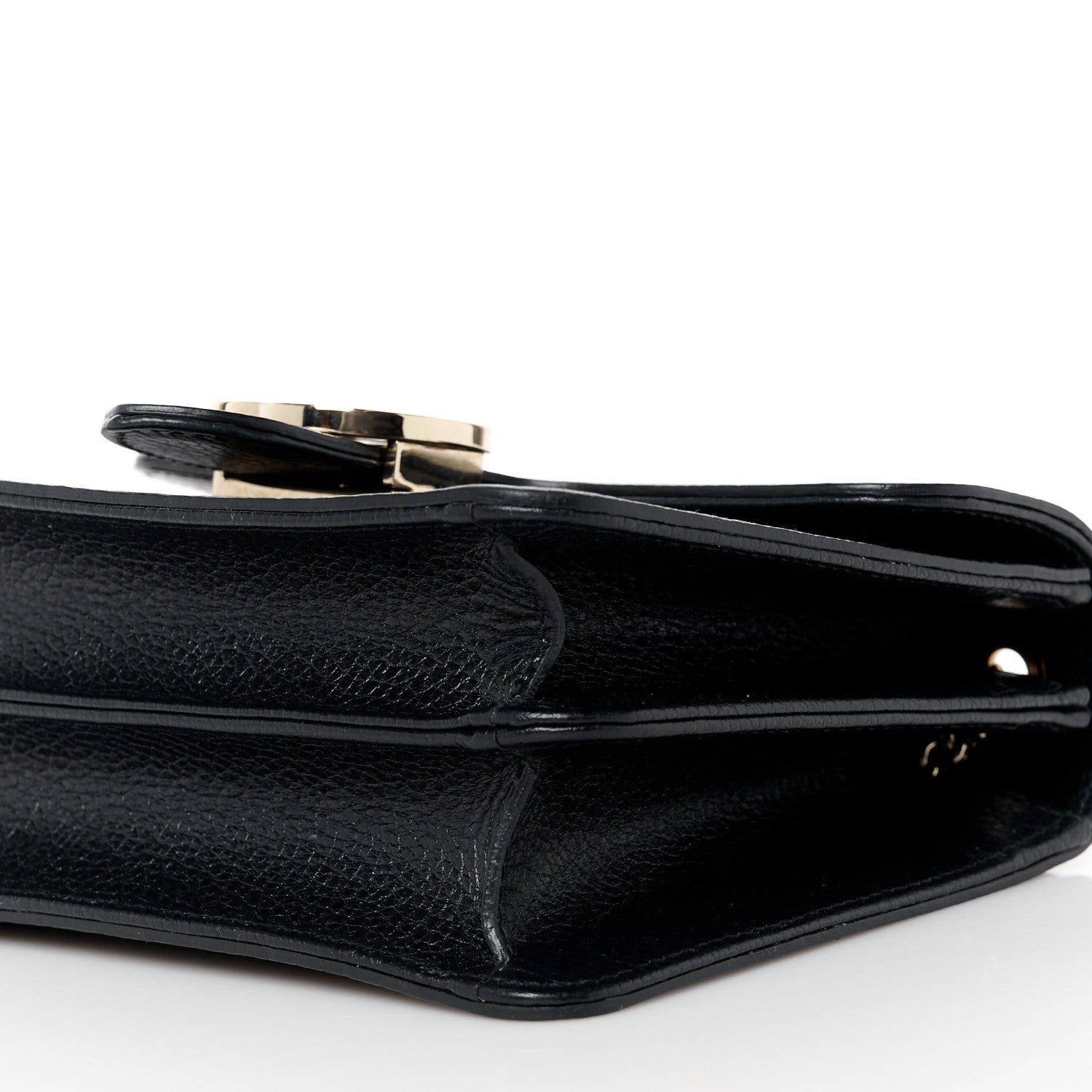 Gucci Dollar Calfskin Small Interlocking G Shoulder Bag Black 11 of 12