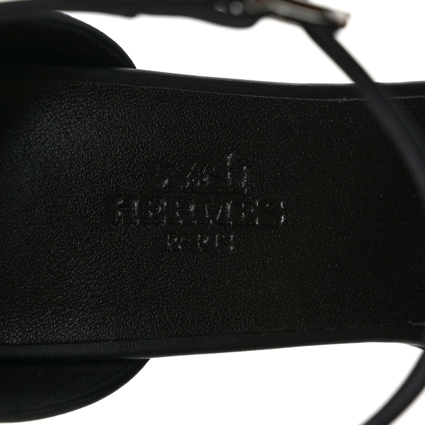 Calfskin Encens 50 Sandals 37 Black
