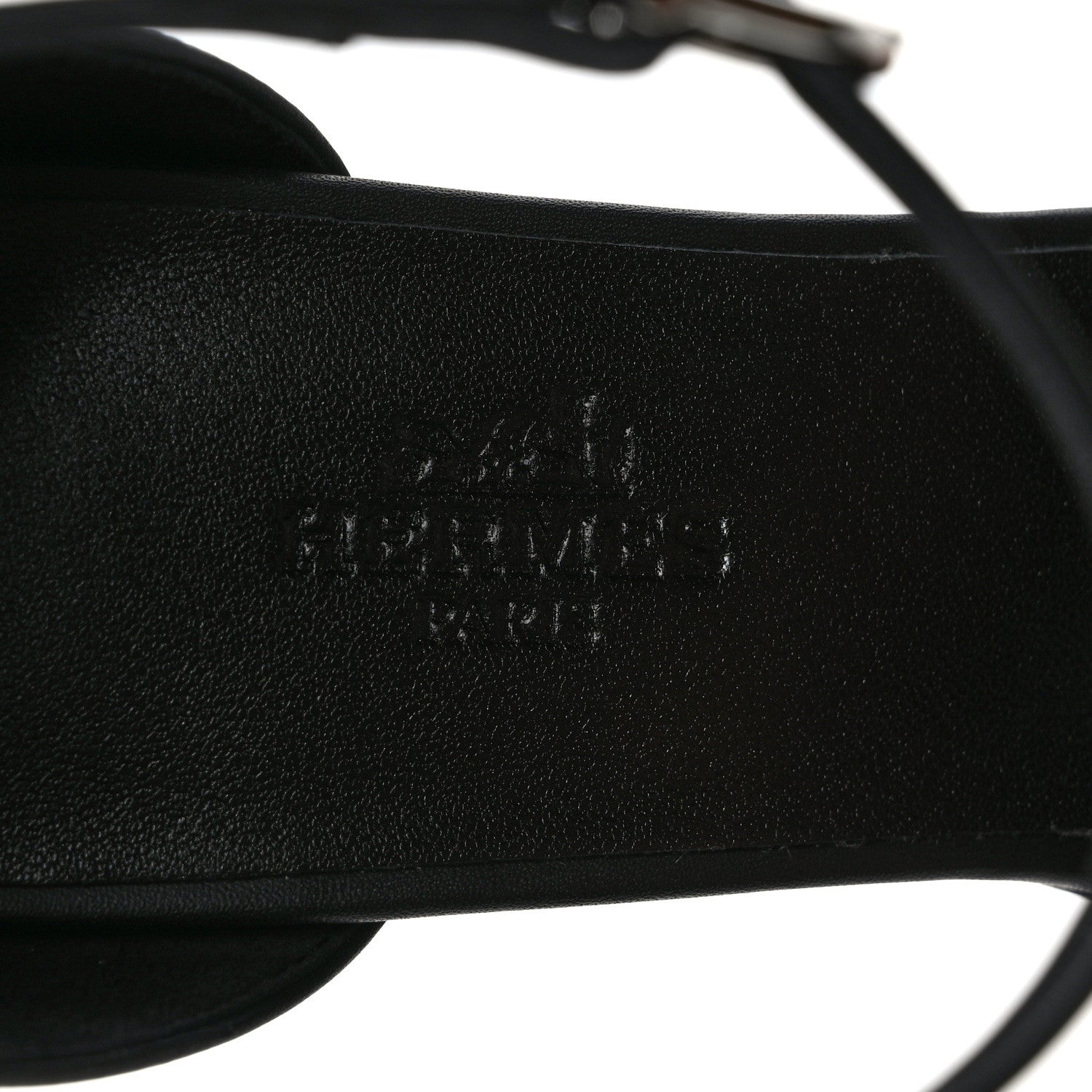 Hermes Calfskin Encens 50 Sandals 37 Black 7 of 8