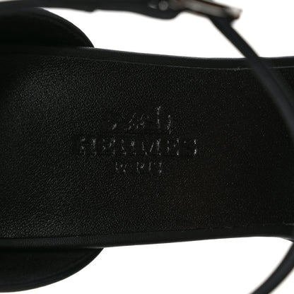 Hermes Calfskin Encens 50 Sandals 37 Black 7 of 8