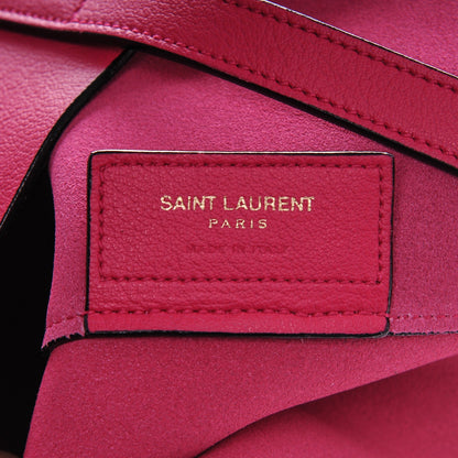 Saint Laurent Calfskin Large Shopping Tote Fuchsia 7 of 7