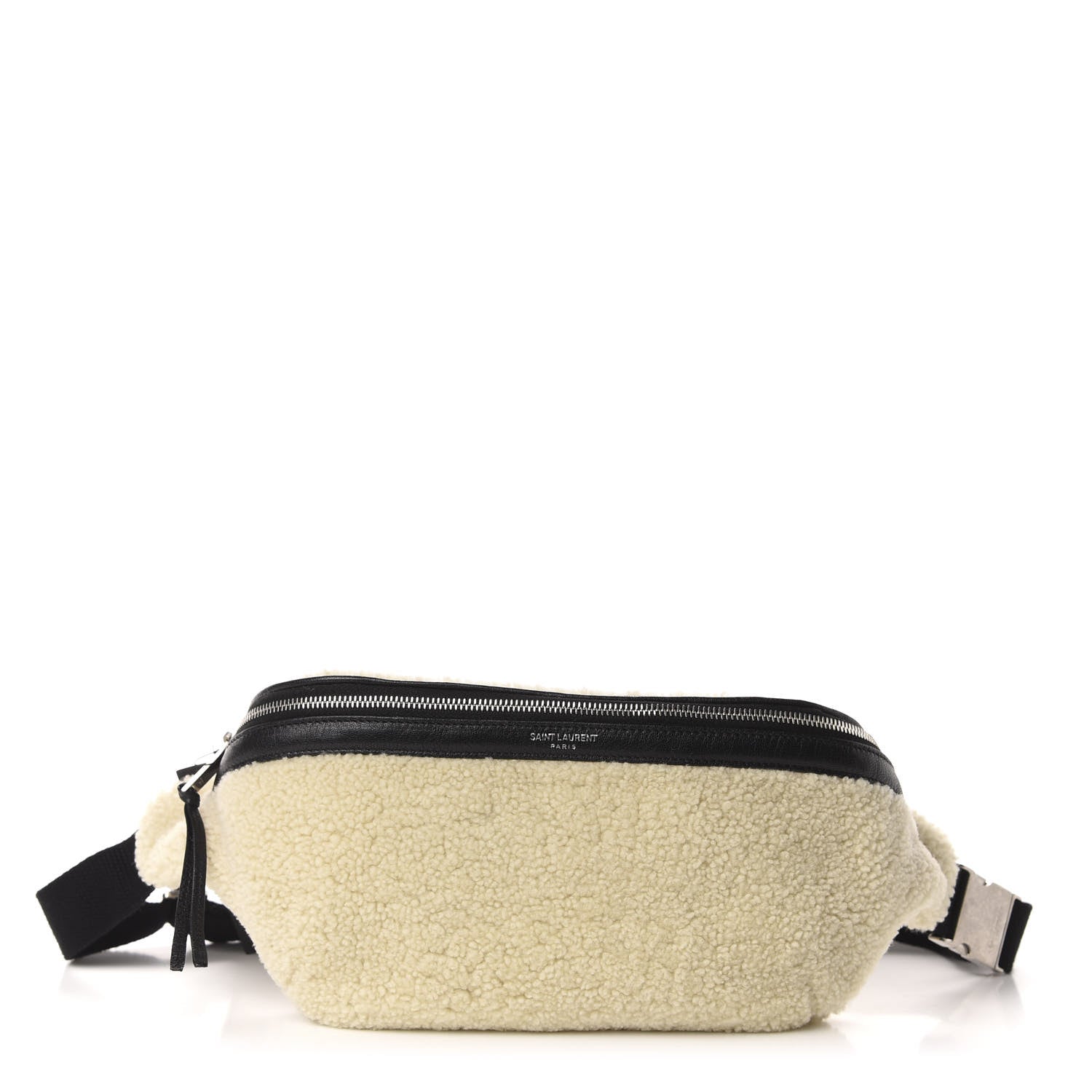 Saint Laurent Shearling Belt Bag Beige 1 of 10