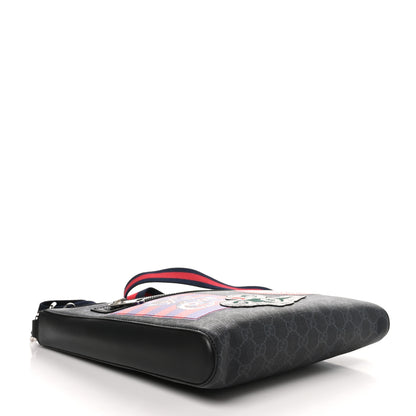 Gucci GG Supreme Monogram Night Courrier Flat Messenger Bag Black Multicolor 4 of 10