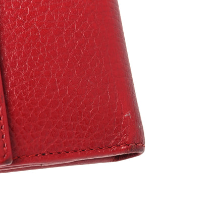 Gucci Dollar Calfskin Double G French Flap Wallet Hibiscus Red 10 of 12