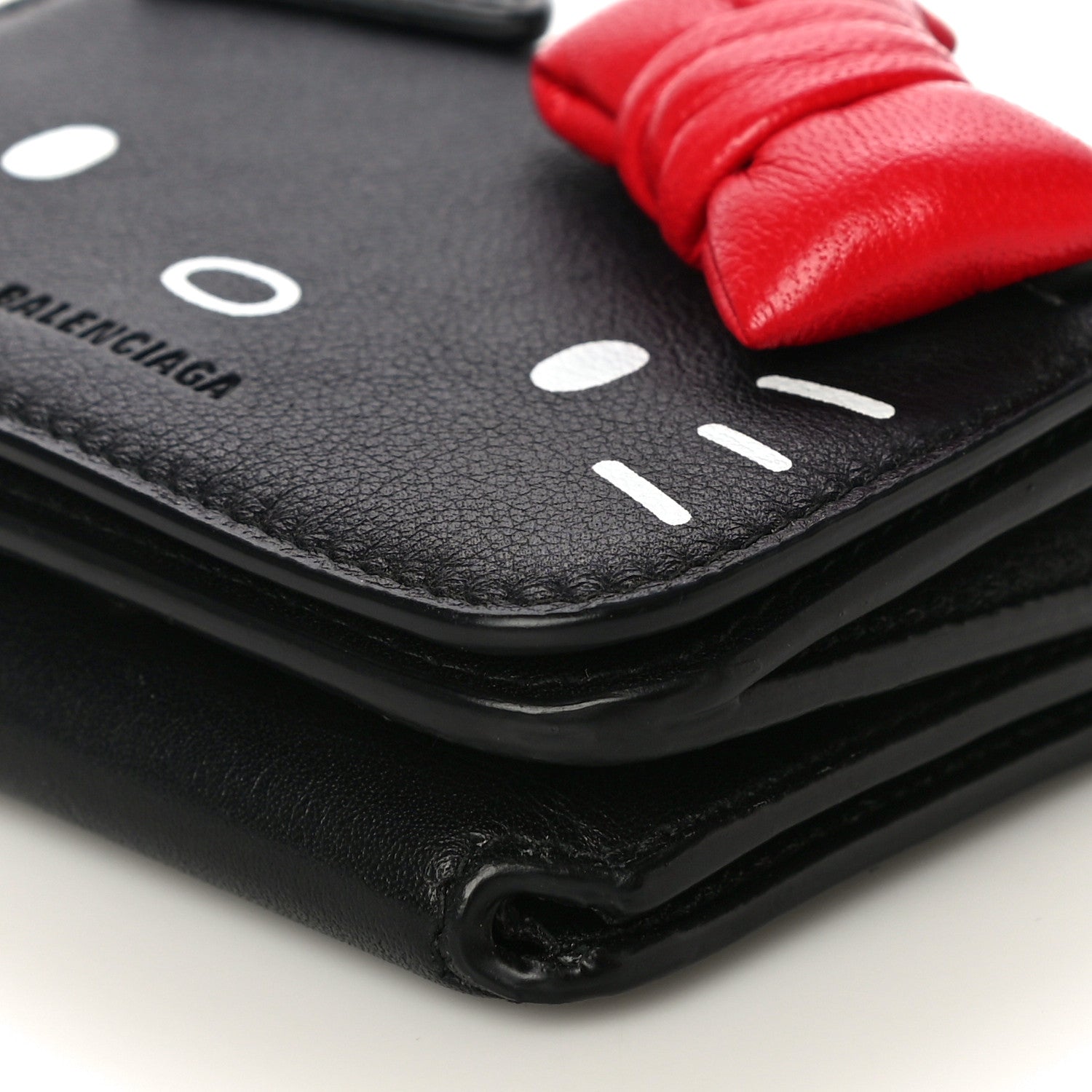 Balenciaga Calfskin Hello Kitty Mini Wallet Black 10 of 12