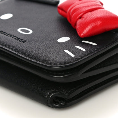 Balenciaga Calfskin Hello Kitty Mini Wallet Black 10 of 12