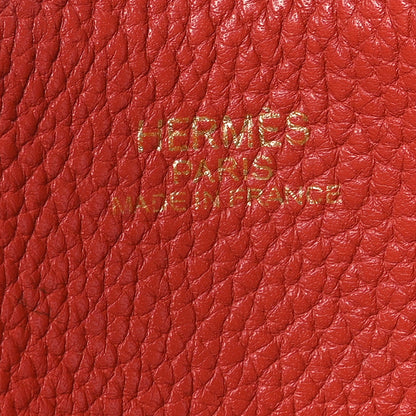 Hermes Taurillon Clemence Double Sens 36 Reversible Tote Gold Rose Jaipur 5 of 19