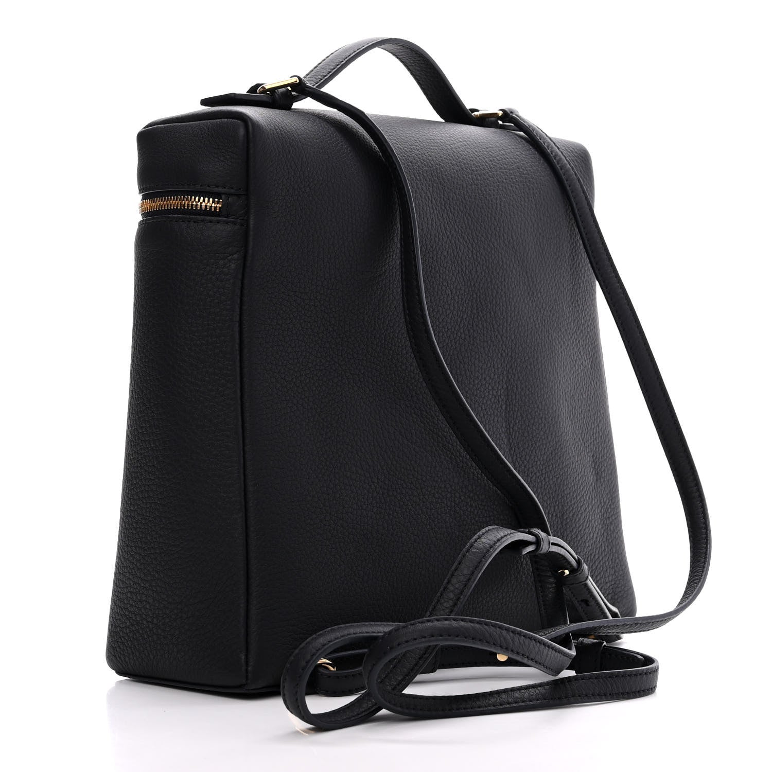 Loro Piana Grained Calfskin L23.5 Extra Pocket Backpack Navy Blue 3 of 10