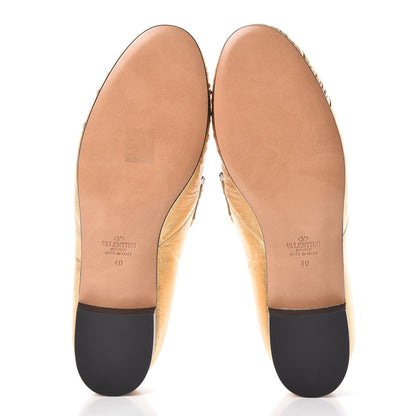 Valentino Garavani Metallic Nappa Panther Loafers 40 Deep Gold 6 of 8
