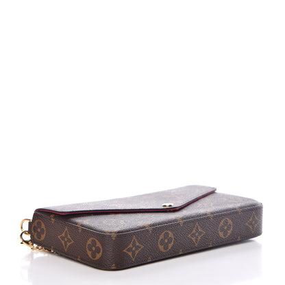 Louis Vuitton Monogram Pochette Felicie Chain Wallet Fuchsia 5 of 12