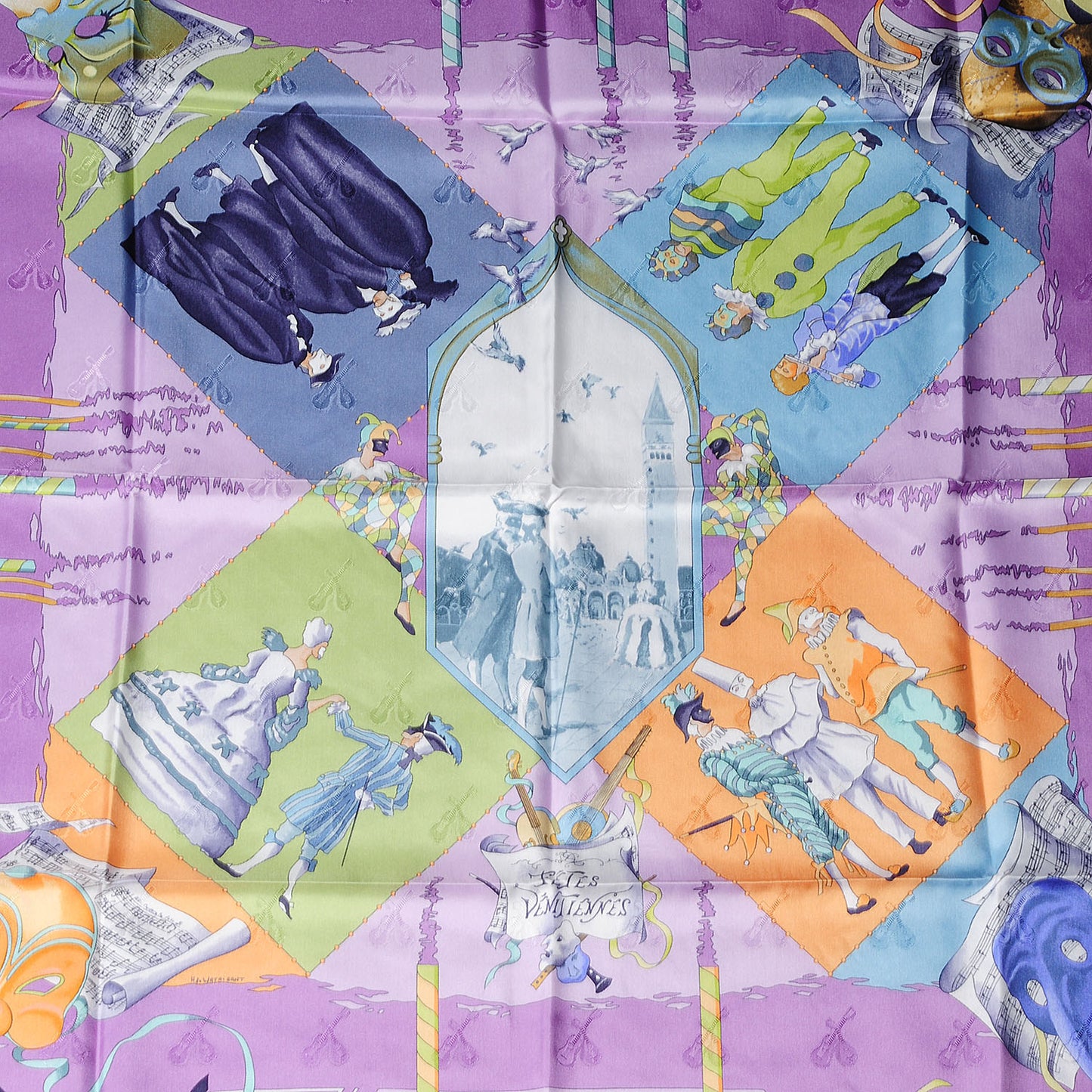 Silk Fetes Venitiennes Scarf 90