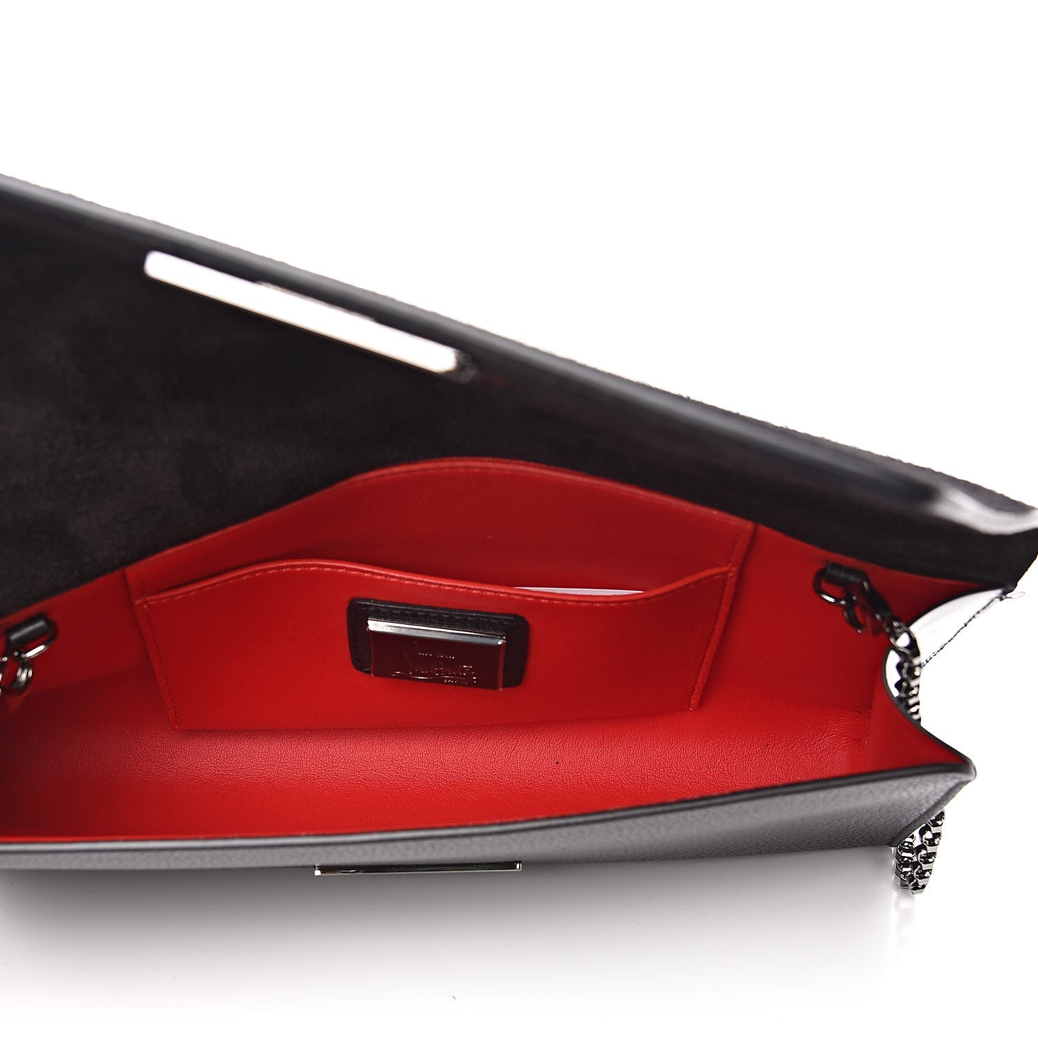 Christian Louboutin Veau Velours Calfskin Vero Dodat Clutch Black 6 of 12