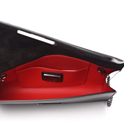 Christian Louboutin Veau Velours Calfskin Vero Dodat Clutch Black 6 of 12