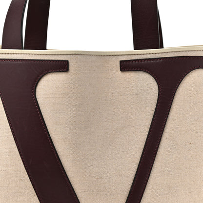 Valentino Garavani Canvas Large Escape Tote Natural Brown 8 of 13