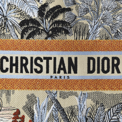 Christian Dior Canvas Embroidered Toile De Jouy Tropicalia Book Tote Denim Blue 9 of 10