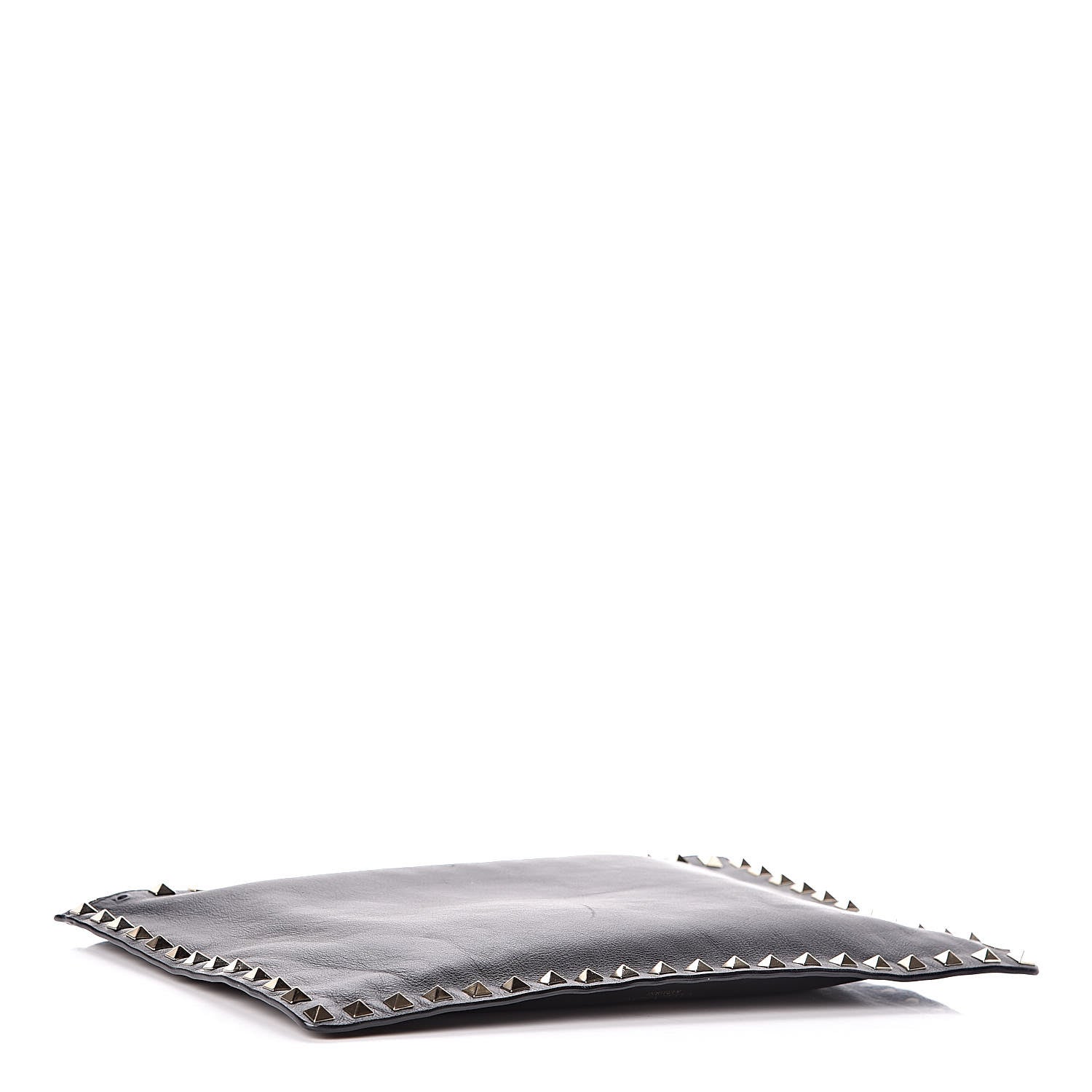 Valentino Garavani Vitello Large Rockstud Zip Pouch Black 4 of 7