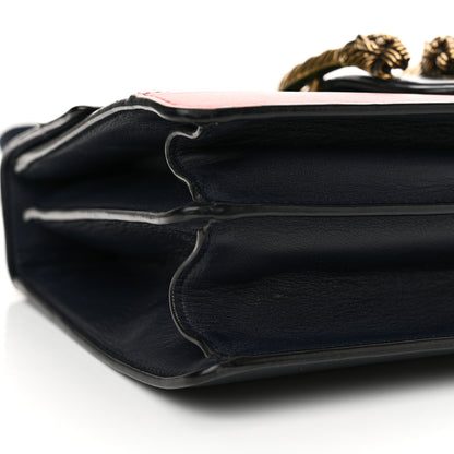 Gucci Moon Calfskin Bamboo Web Medium Dionysus Top Handle Bag Blue Emerald Hibiscus Red 9 of 14