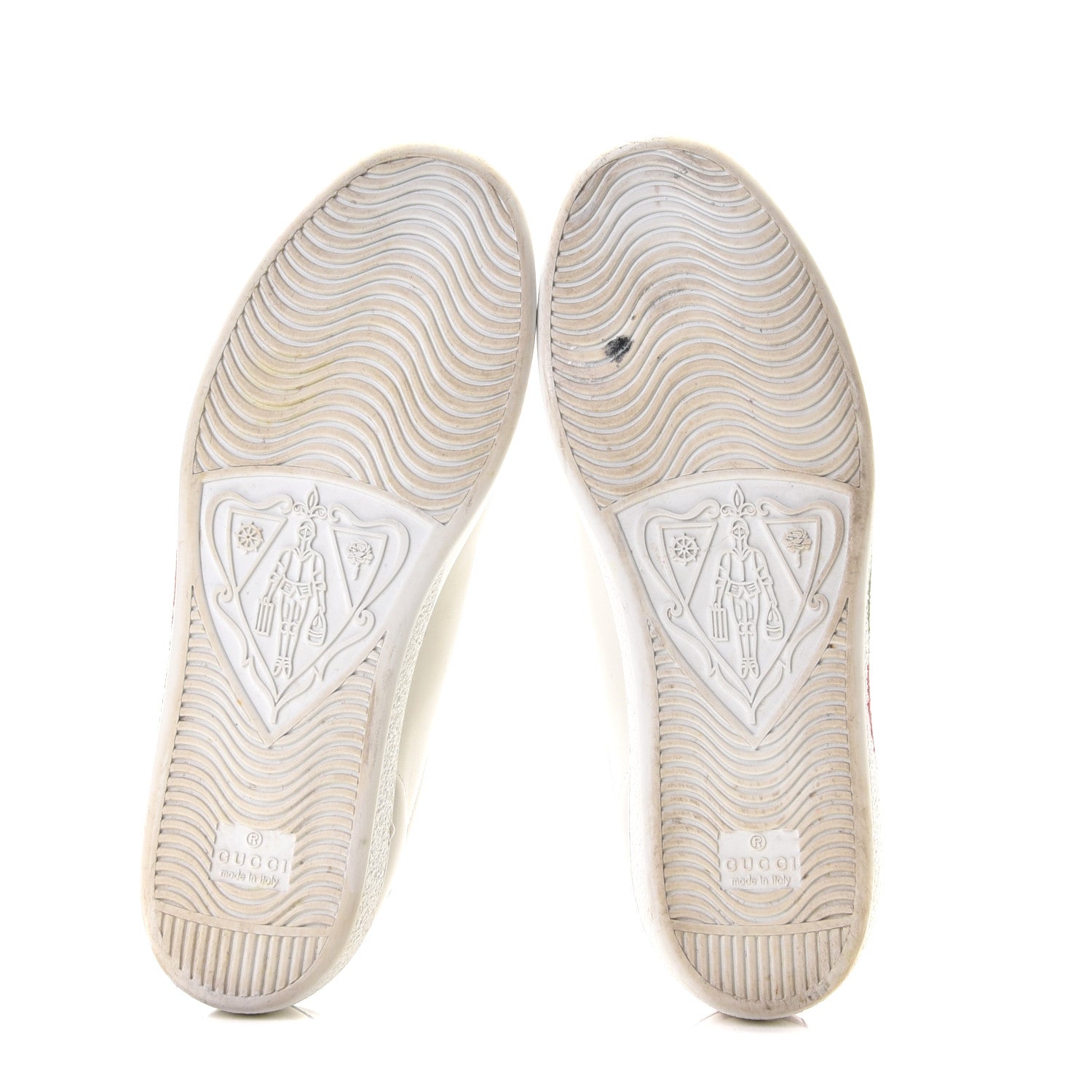 Gucci Calfskin Interlocking G Womens New Ace Sneakers 37.5 White Red Flame Green 7 of 13