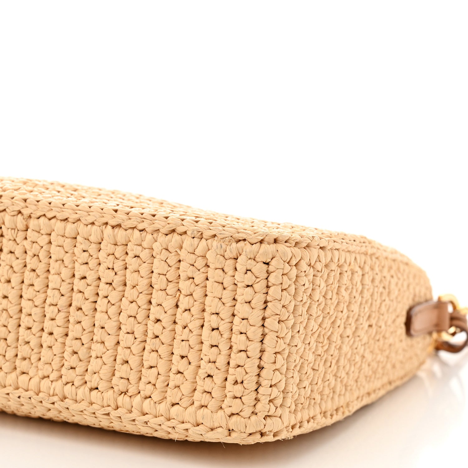 Prada Yarn Raffia Effect Crochet Re-Edition 2005 Shoulder Bag Naturale 11 of 11