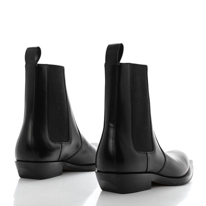 Bottega Veneta Osaka Shine Calfskin Mens Chisel Boots 42.5 Black 4 of 7