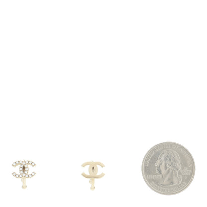 Chanel Metal Strass Lip Ring Set Gold 2 of 5