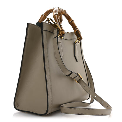 Gucci Wonka Grain Calfskin Small Diana Tote Bag Oatmeal Vintage Green 3 of 10