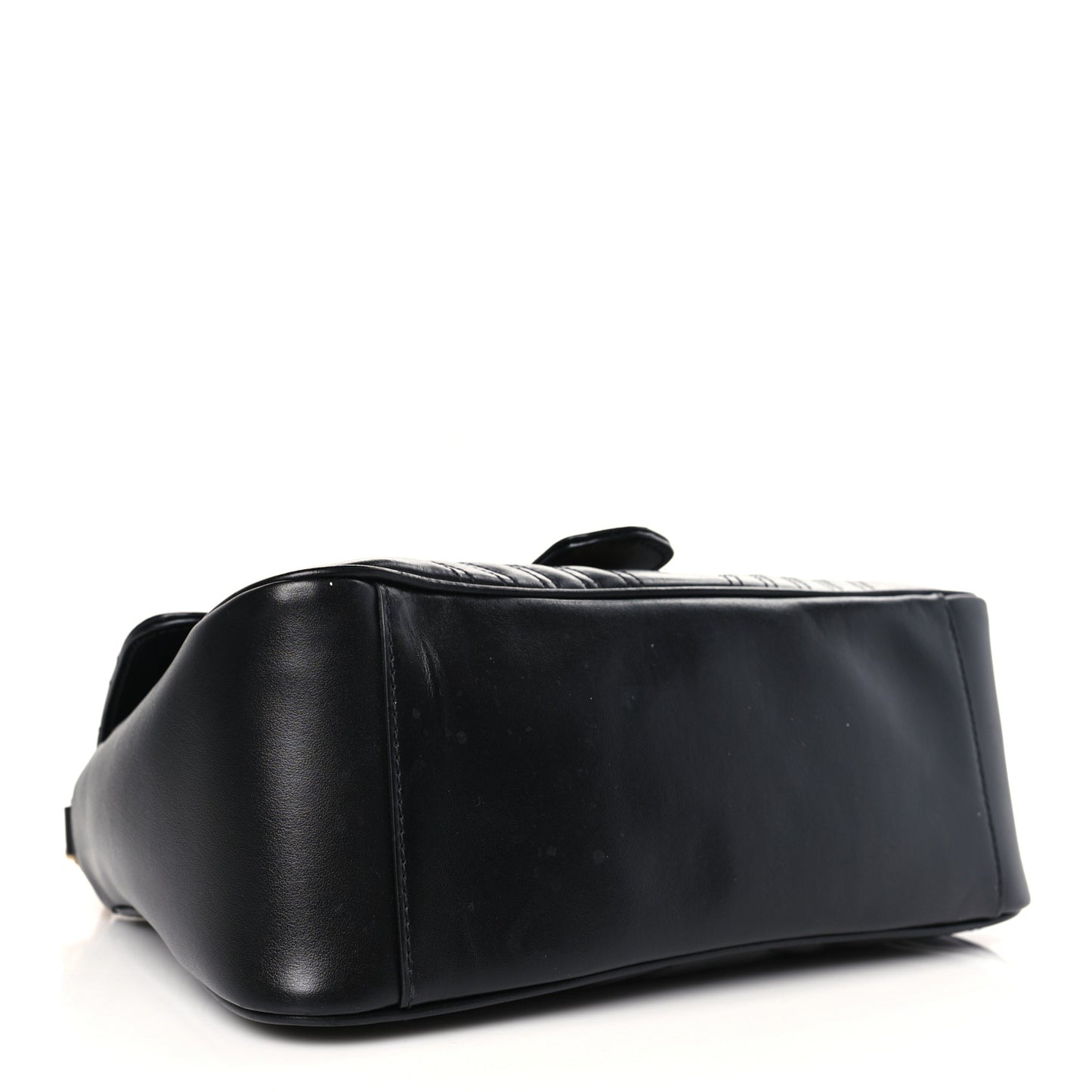 Calfskin Matelasse Small GG Marmont Top Handle Shoulder Bag Black