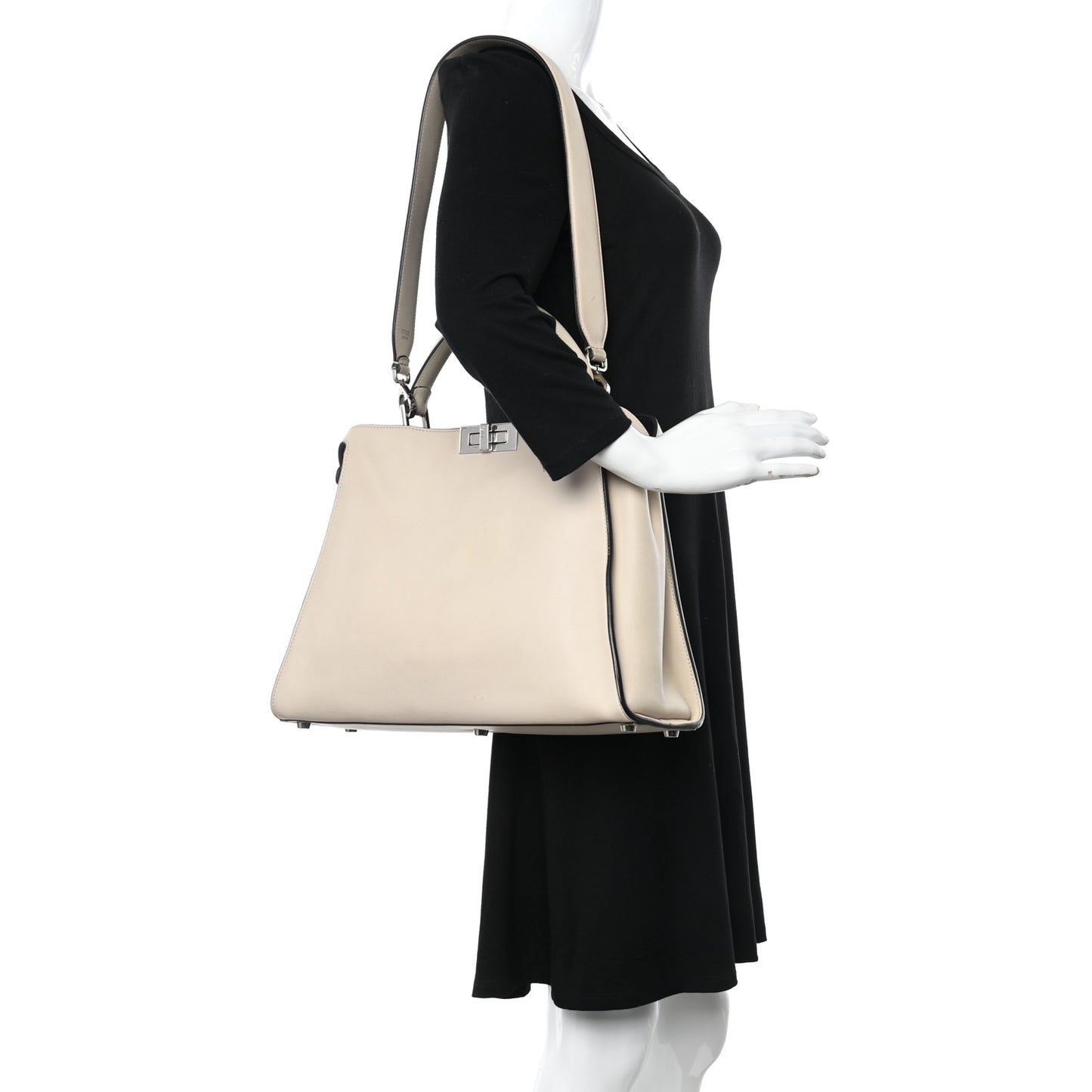 Vitello Tahiti Burro Large Peekaboo Iconic Essentially Satchel Beige