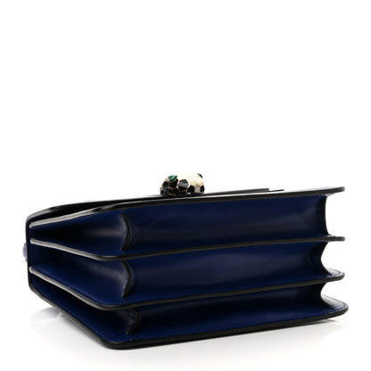 Bulgari Calfskin Serpenti Forever Top Handle Blue 4 of 9