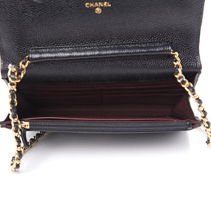 Chanel Caviar Quilted Wallet On Chain WOC Black 5 of 11