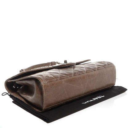Chanel Crumpled Grained Calfskin Medium CC Crave Flap Brown 4 of 9
