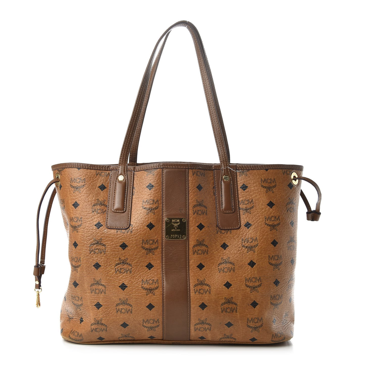 Visetos Medium Liz Reversible Shopper Tote Cognac