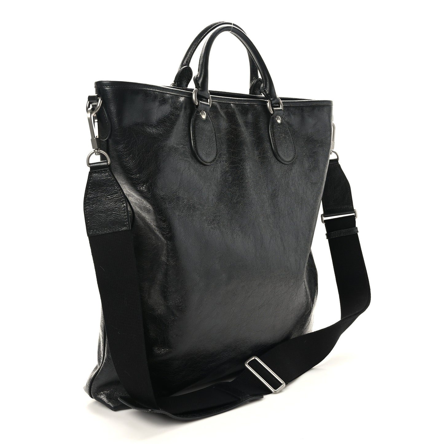 Fluffy Calfskin Morpheus Tote Bag Black