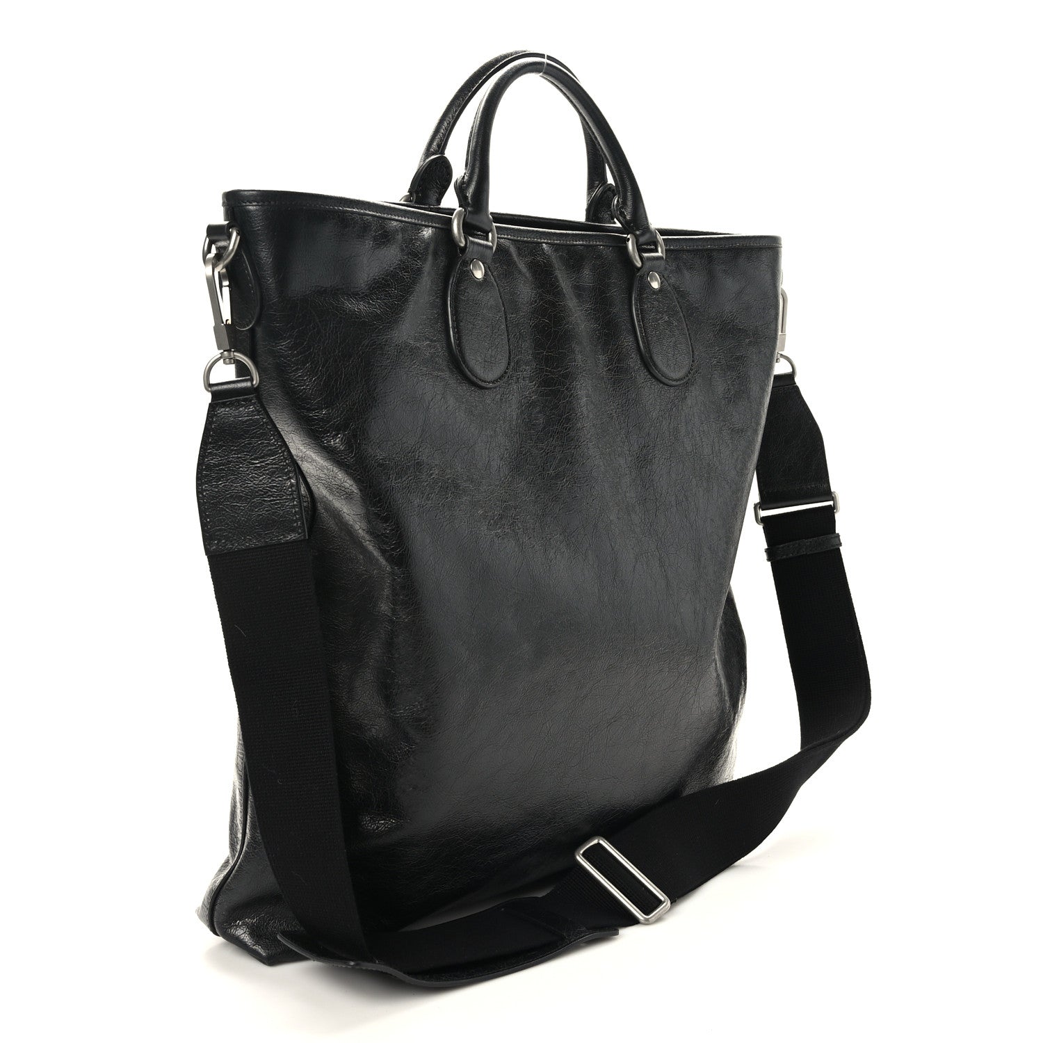 Gucci Fluffy Calfskin Morpheus Tote Bag Black 3 of 9
