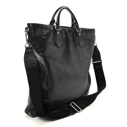 Gucci Fluffy Calfskin Morpheus Tote Bag Black 3 of 9