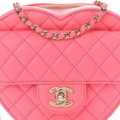 Chanel Lambskin Quilted CC In Love Heart Bag Pink 8 of 10