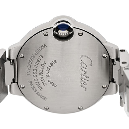 Cartier Stainless Steel Diamond Bezel 33mm Ballon Bleu De Cartier Automatic Watch 4 of 5